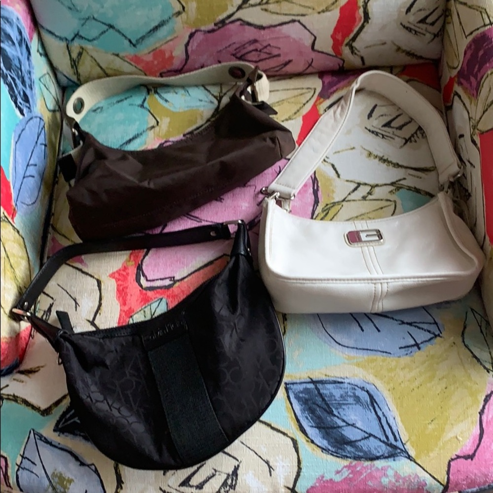 Set of 3 purses. Calvin Klein, GAP and Guess.